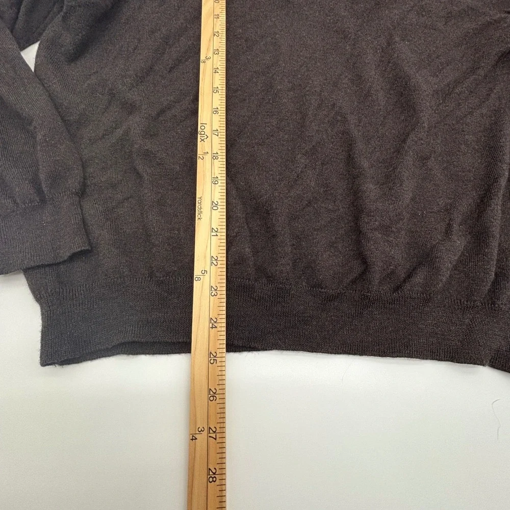 Cellinni Men's XXL 100% Pure New Wool Fine Merino Long Sleeve Polo Sweater Black